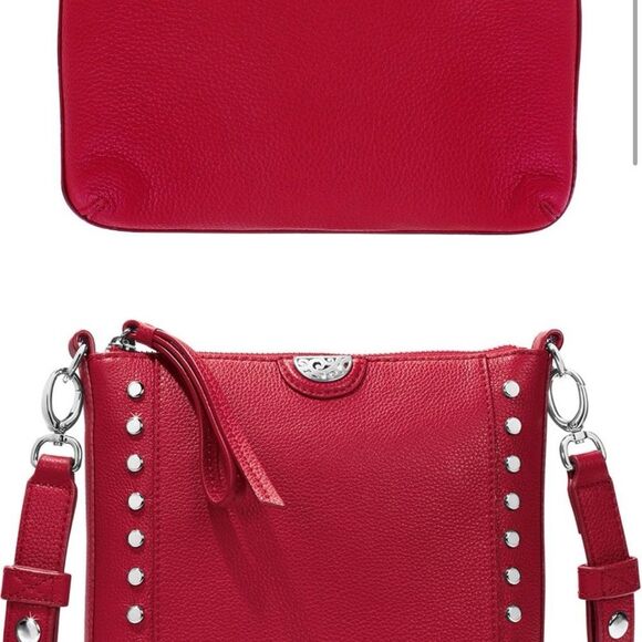 Brighton Handbags - Brighton Red Crossbody Bag with Silver Accents